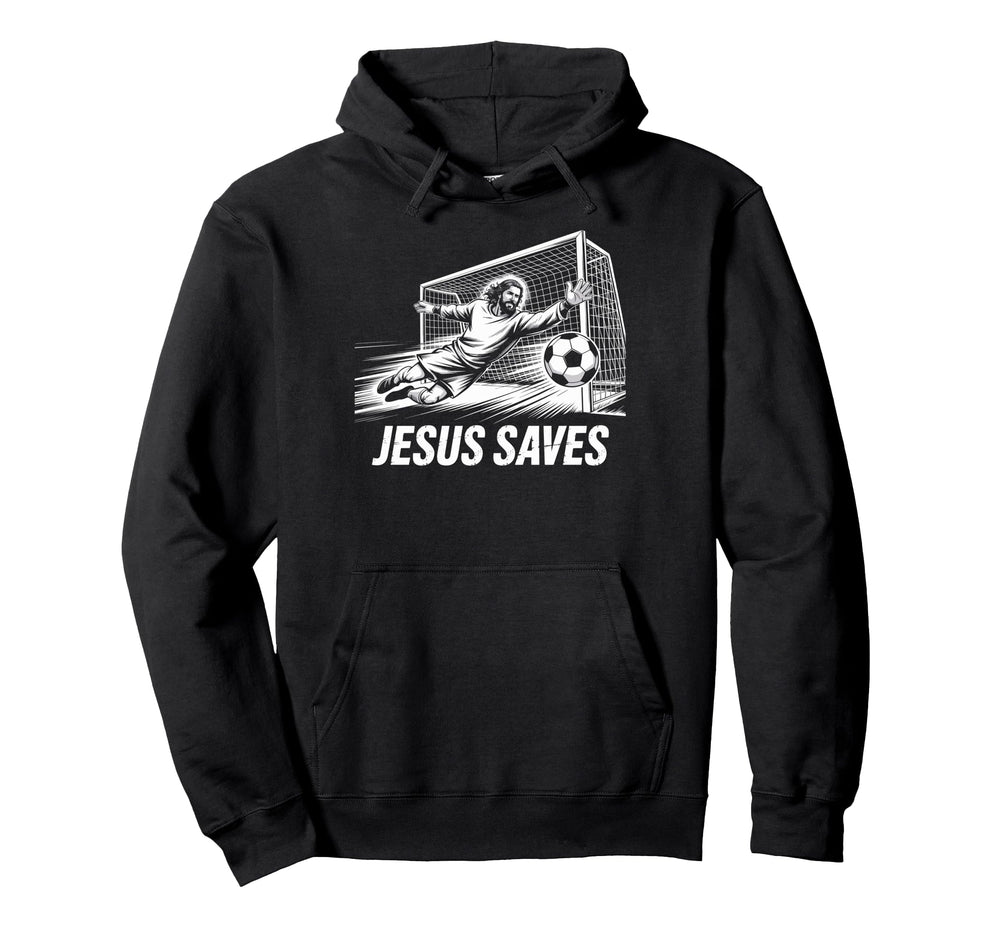 Soccer Goalie Goalkeeper Jesus Hoodie - Fun Novelty Design for Adults