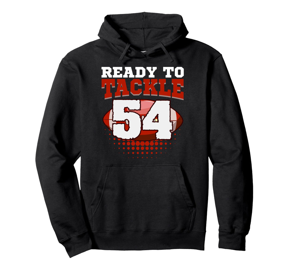 Football 54Th Birthday Player Tackle Team Hoodie - Minimalist Print Unisex