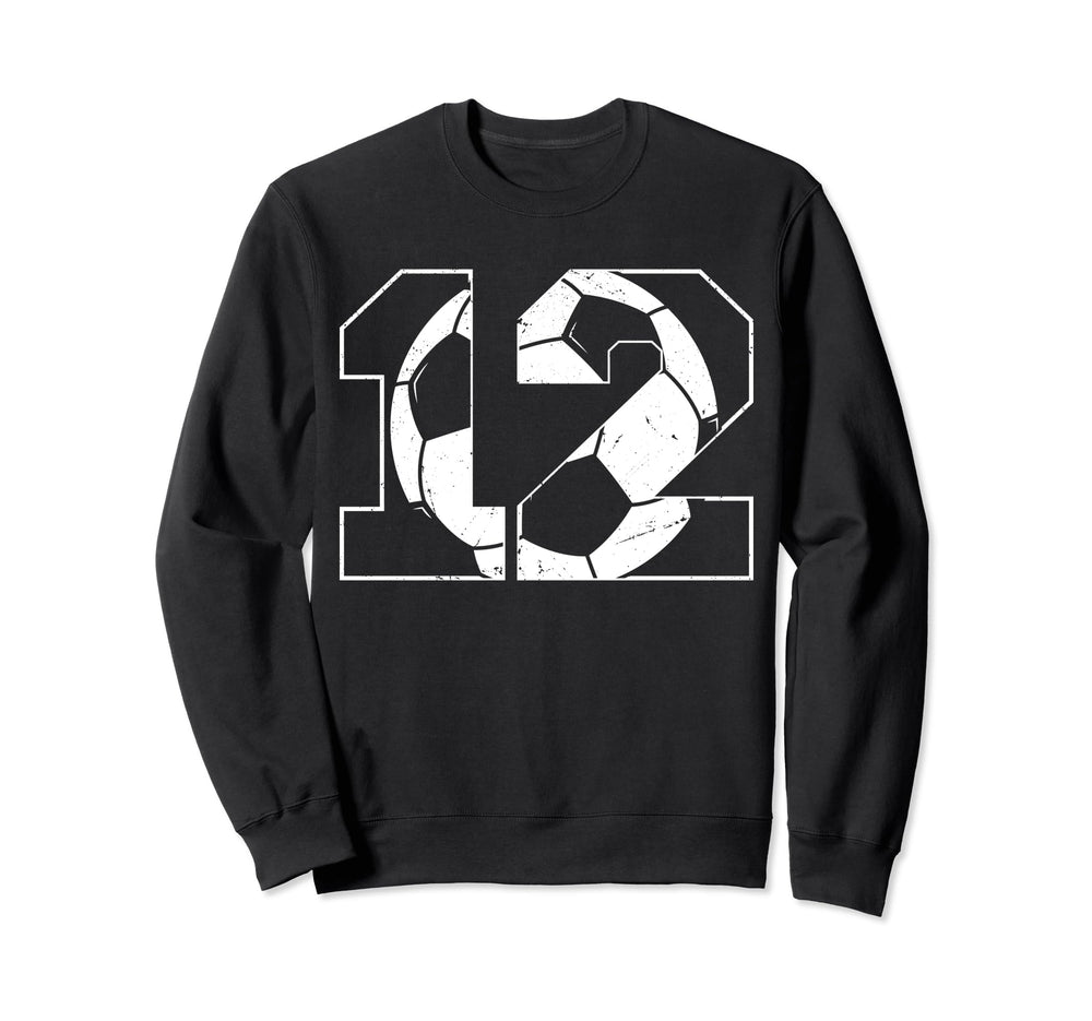 12Th Birthday Soccer Player Sweatshirt - Casual Everyday Wear Men Women