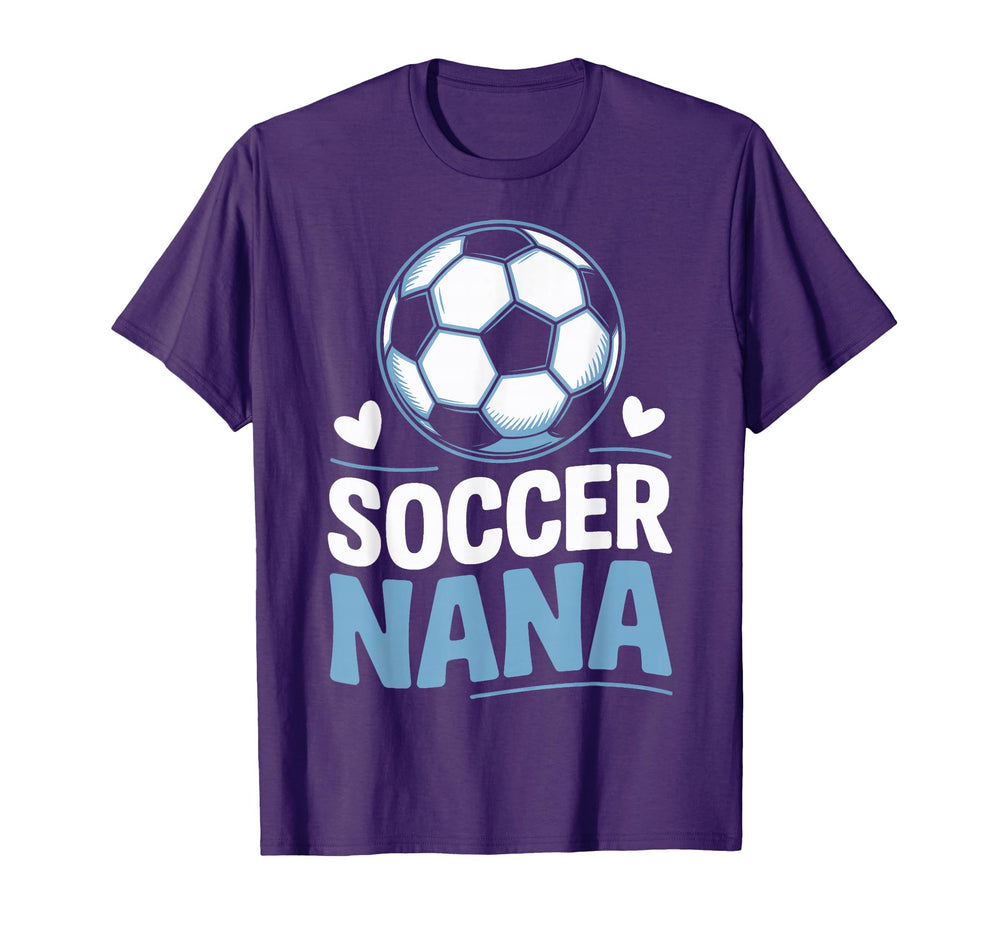 Soccer Nana Heart Soccer Lovers T-Shirt - Novelty Apparel for Adults