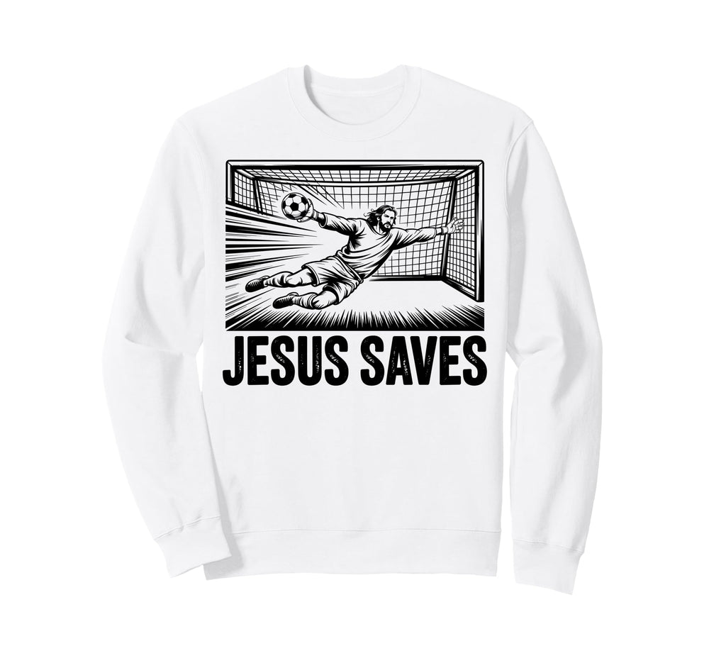 Soccer Goalie Goalkeeper Jesus Sweatshirt - Minimalist Print Men Women