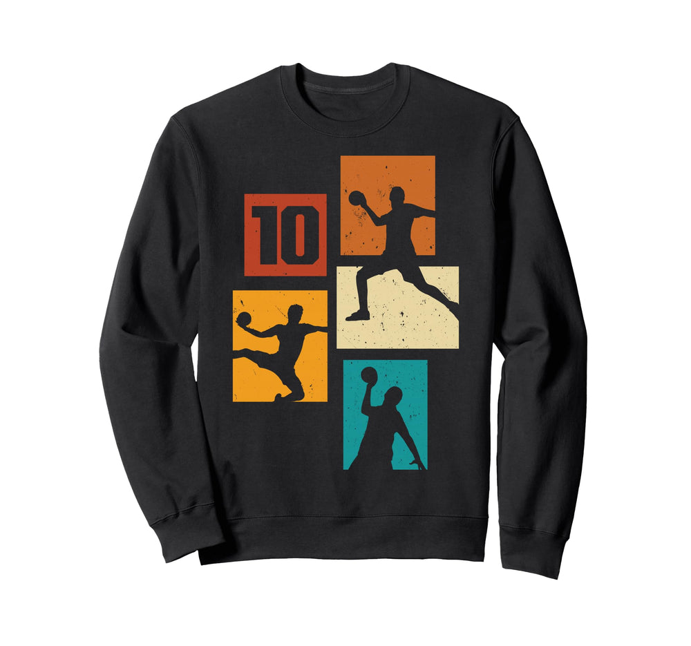 10Th Birthday Handball Player Sweatshirt - Unique Graphic Men Women