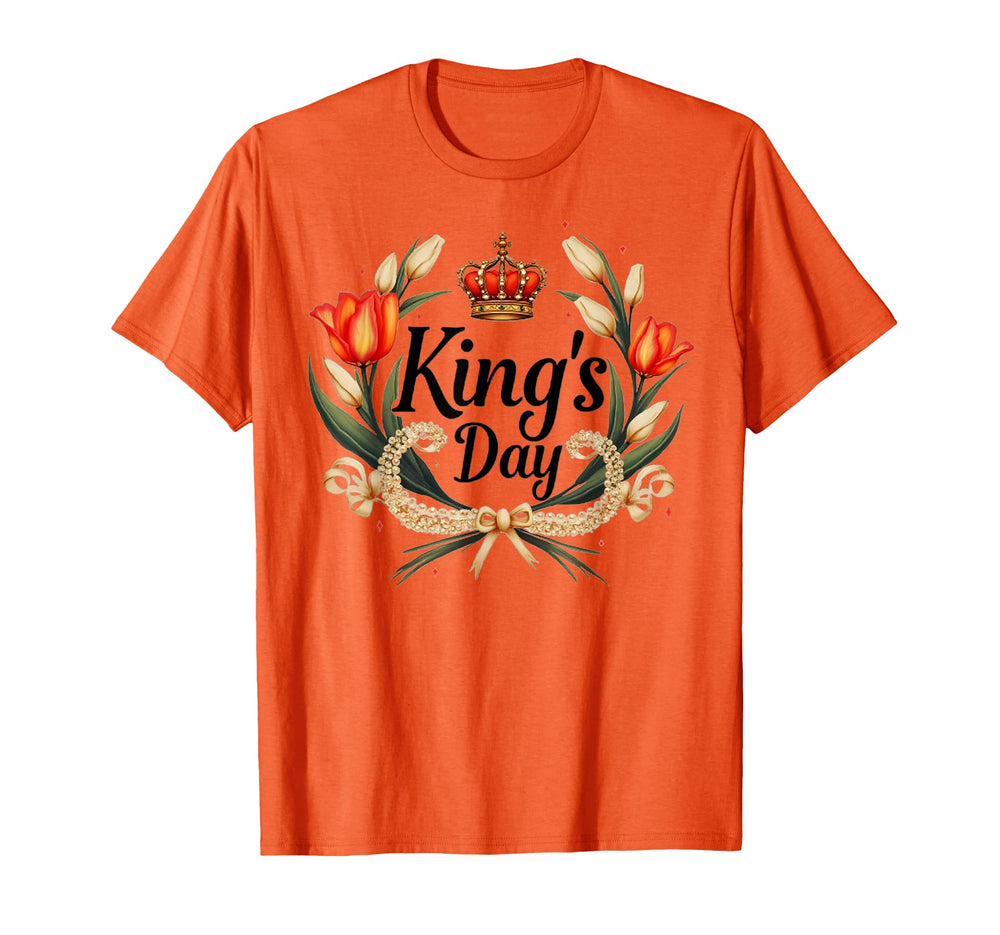 Koningsdag Netherlands 2025 Crown T-Shirt - Casual Everyday Wear Unisex