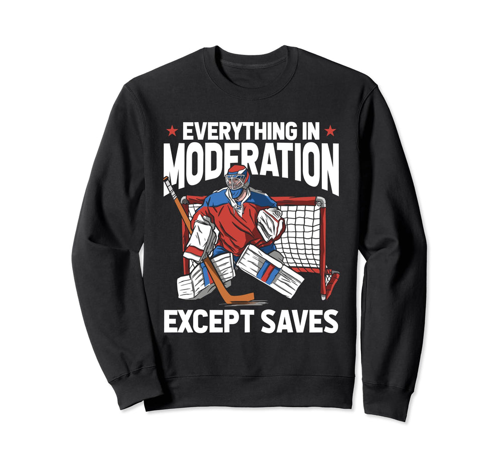 Hockey Goalkeeper Ice Hockey Sweatshirt - Aesthetic Graphic for Adults