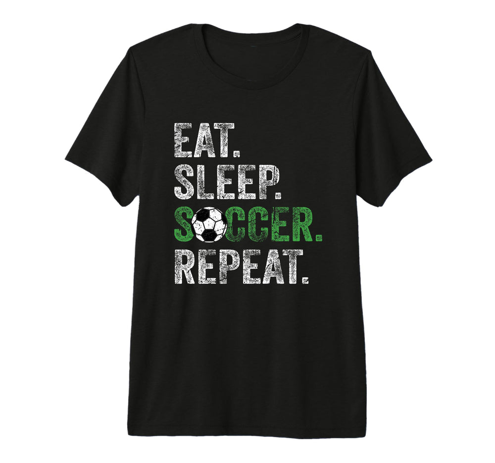 Eat Sleep Soccer Repeat Sport Tri T-Shirt - Minimalist Print Men Women