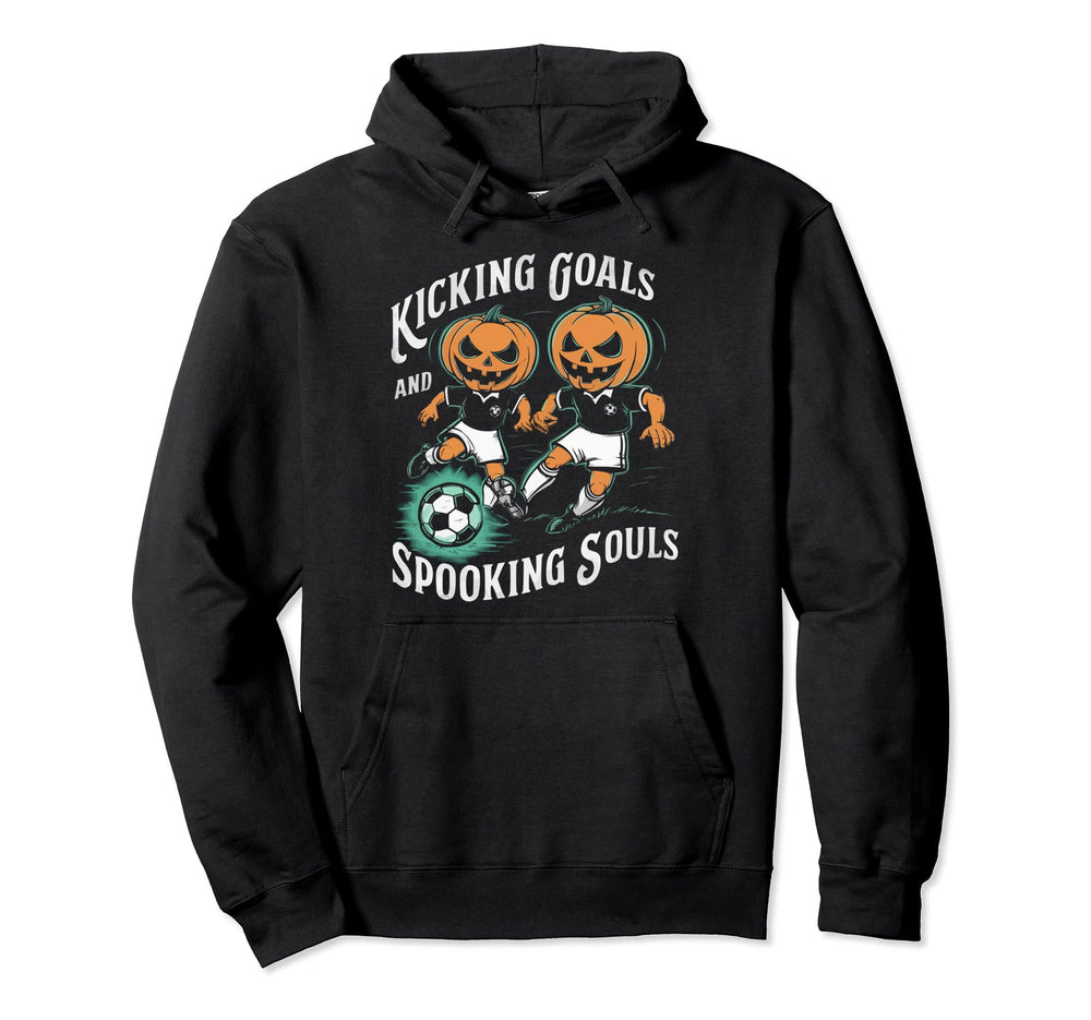 Soccer Halloween Spooky Goalkeeper Trick Hoodie - Minimalist Print Unisex