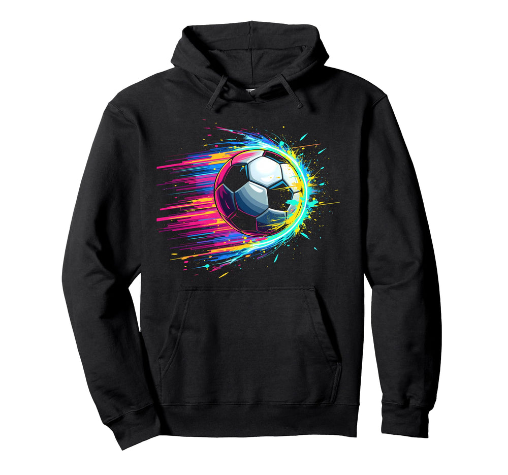 Soccer Player Colorful Tie Dye Color Art Hoodie - Unique Graphic Unisex