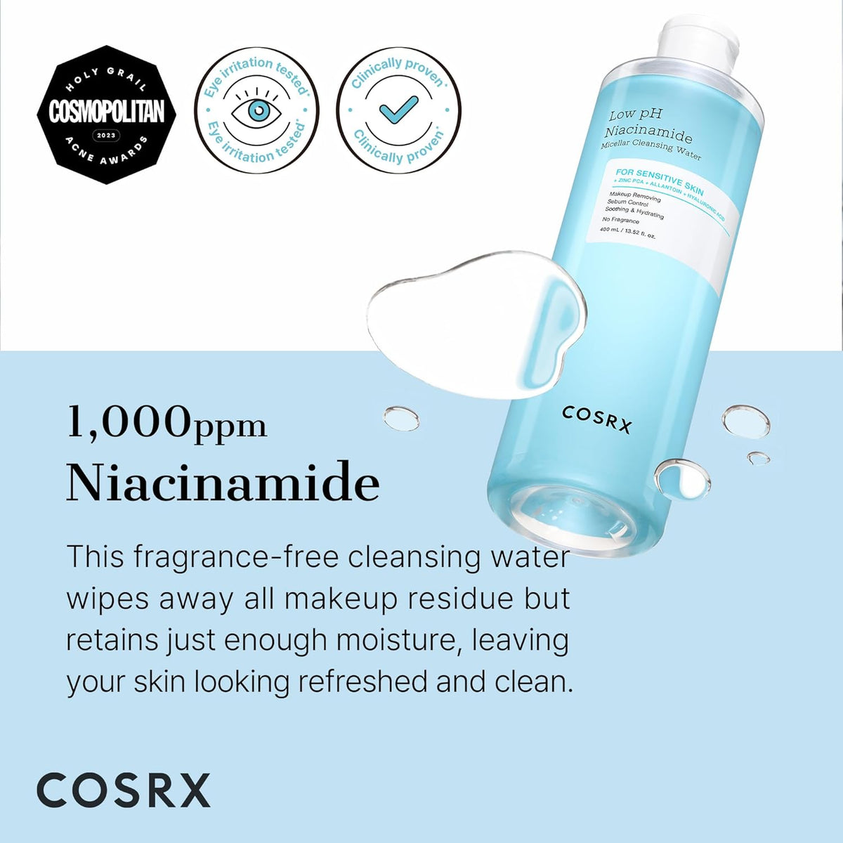 Cosrx Low pH Niacinamide Micellar Cleansing Water - Snipetell