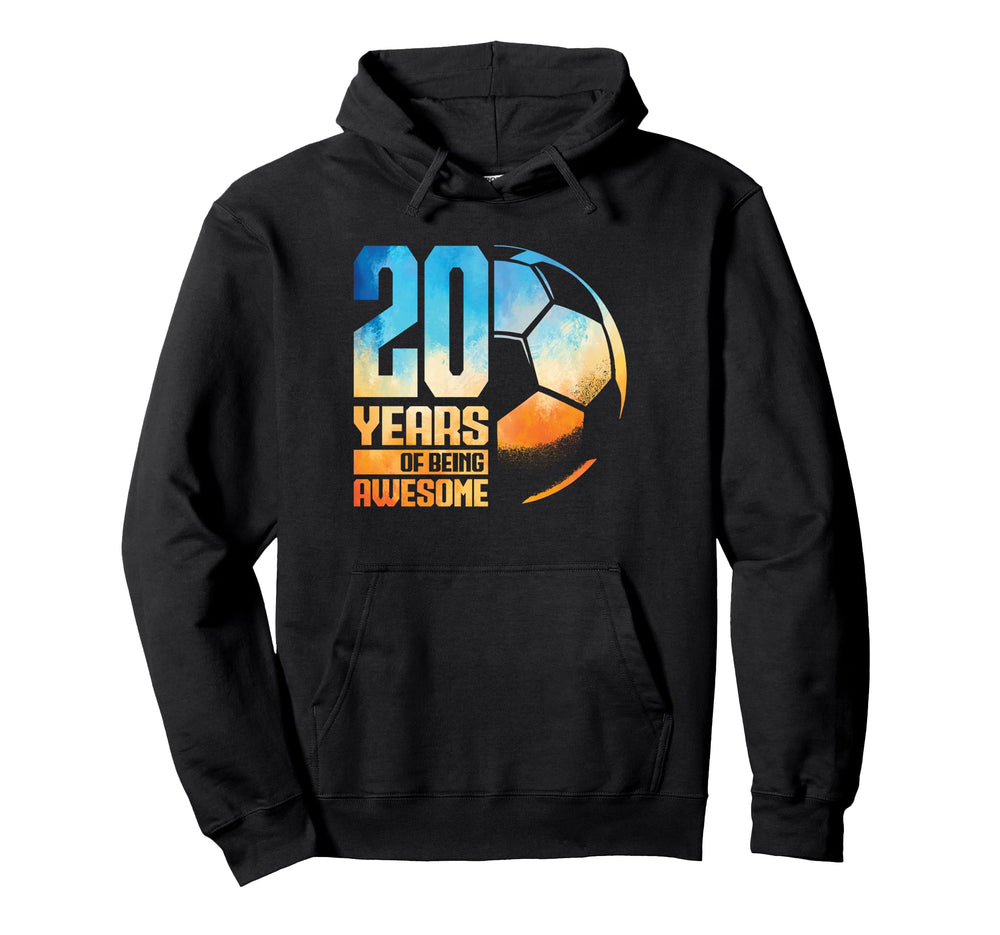 20Th Birthday Soccer Player Football Hoodie - Custom Art Print Men Women