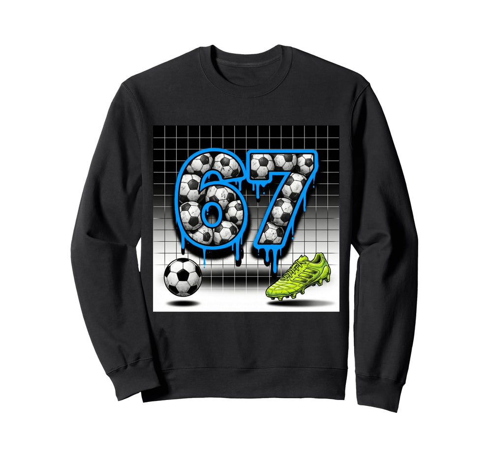 67 Soccer Ball Goalie Net Gloves Sweatshirt - Fun Novelty Design Men Women