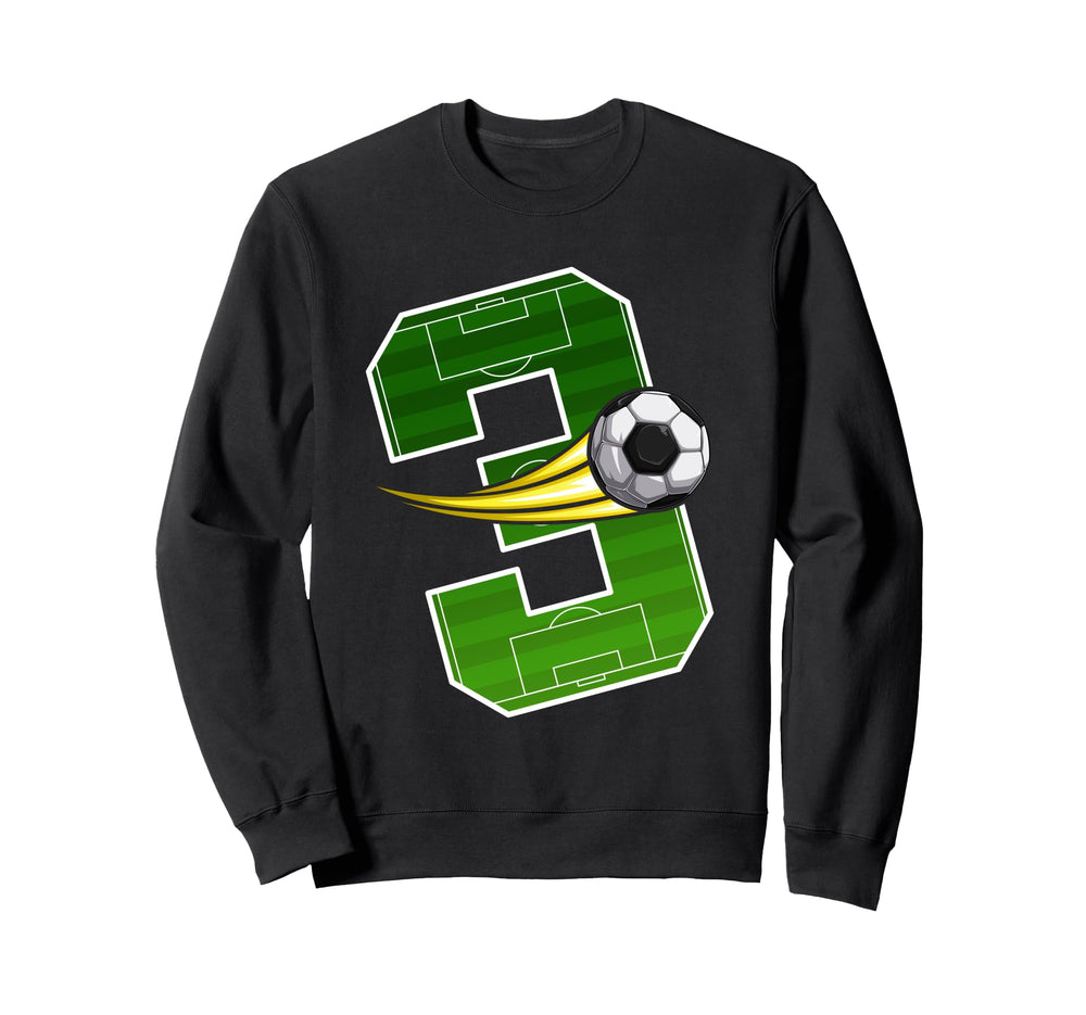Soccer 3Rd Birthday Im 3 Childrens Sweatshirt - Unique Graphic Unisex