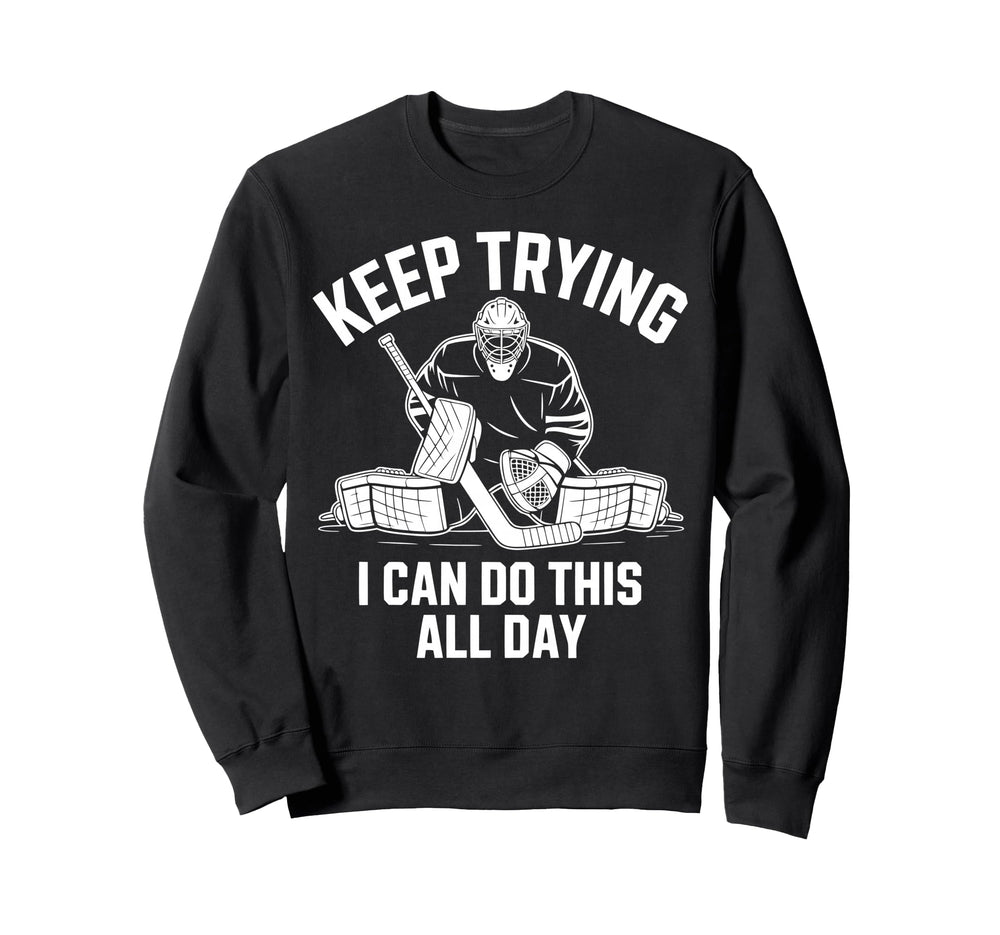 Ice Hockey Goalkeeper Netminder Sweatshirt - Minimalist Print Unisex
