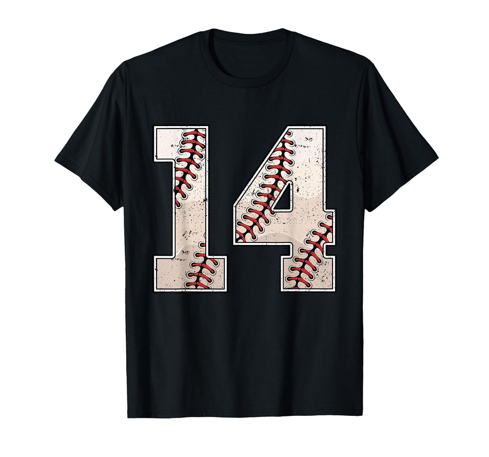 Baseball Birthday Fourteen 14 Years Old T-Shirt - Novelty Apparel Unisex