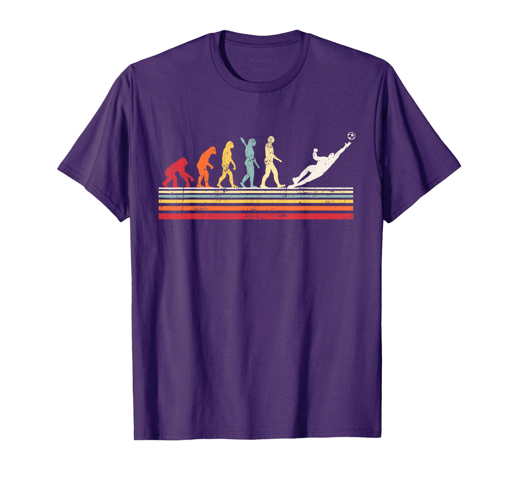 Funny Goalkeeper Football Evolution T-Shirt - Fun Novelty Design for Adults