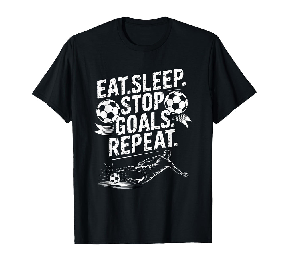 Goal Keeper And Soccer Player Eat T-Shirt - Streetwear Style Men Women