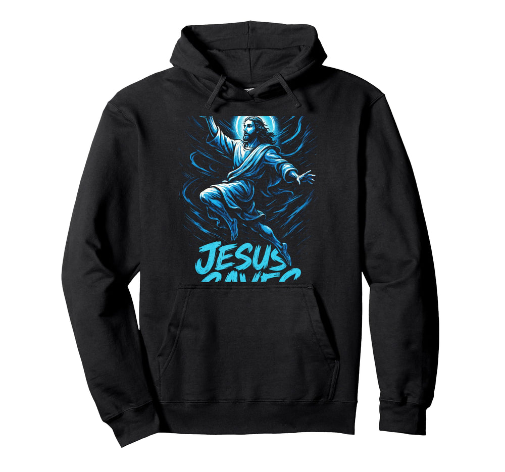 Jesus Saves Soccer Christian Goalkeeper Hoodie - Novelty Apparel Men Women