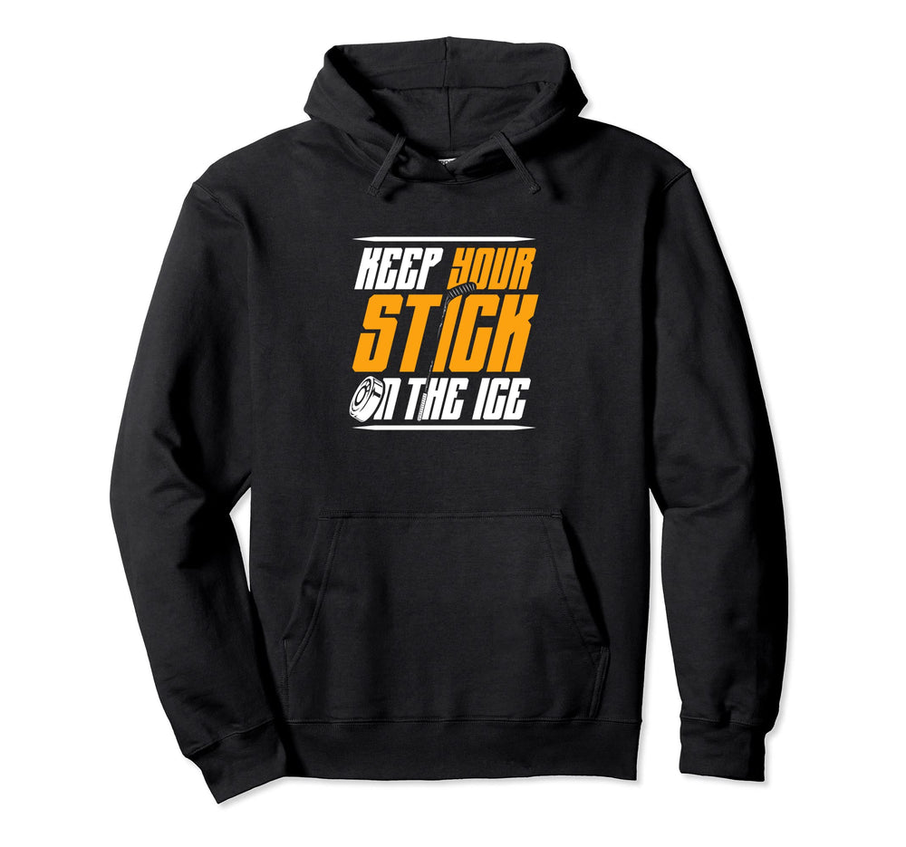 Keep Your Stick Ice Sport Goalie Hoodie - Graphic Print for Adults