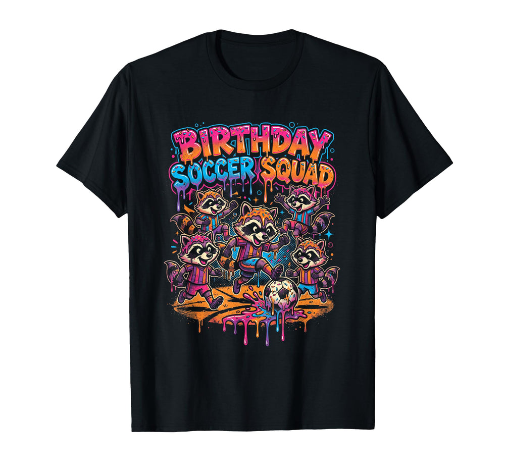 Raccoon Soccer Squad Celebration T-Shirt - Aesthetic Graphic Men Women