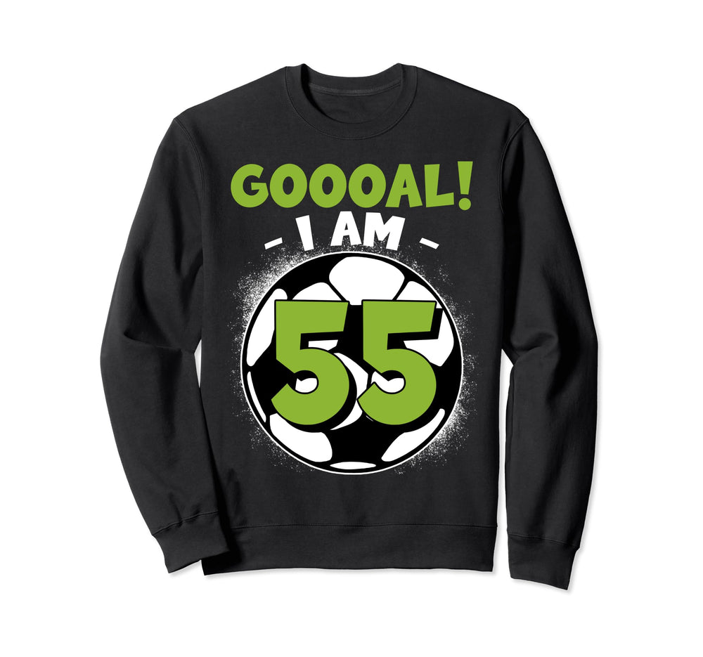 55 Year Old Birthday Soccer Themed Sweatshirt - Graphic Print Men Women