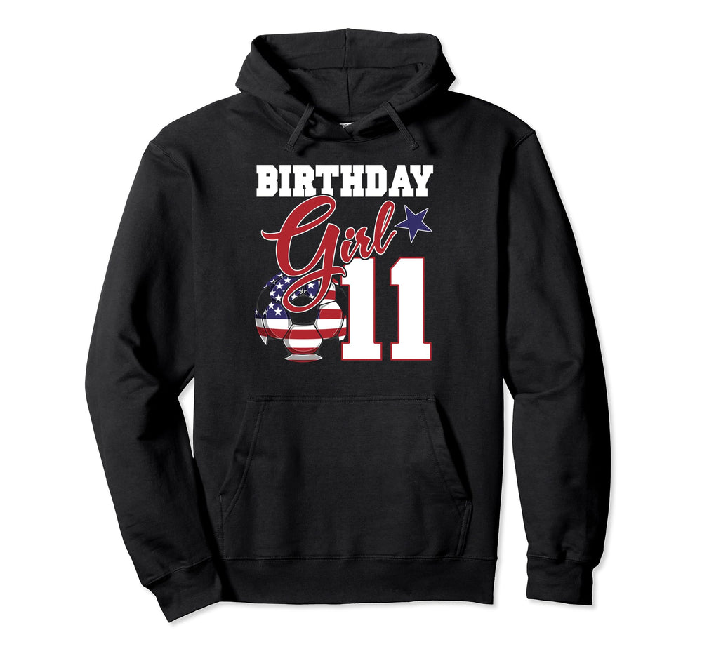 11Th Birthday Party American Flag Hoodie - Minimalist Print Men Women