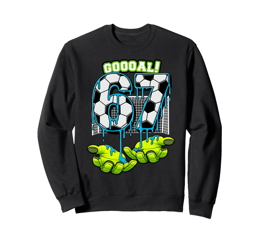 Soccer 67 Six Seven Funny Gen Sweatshirt - Fun Novelty Design for Adults