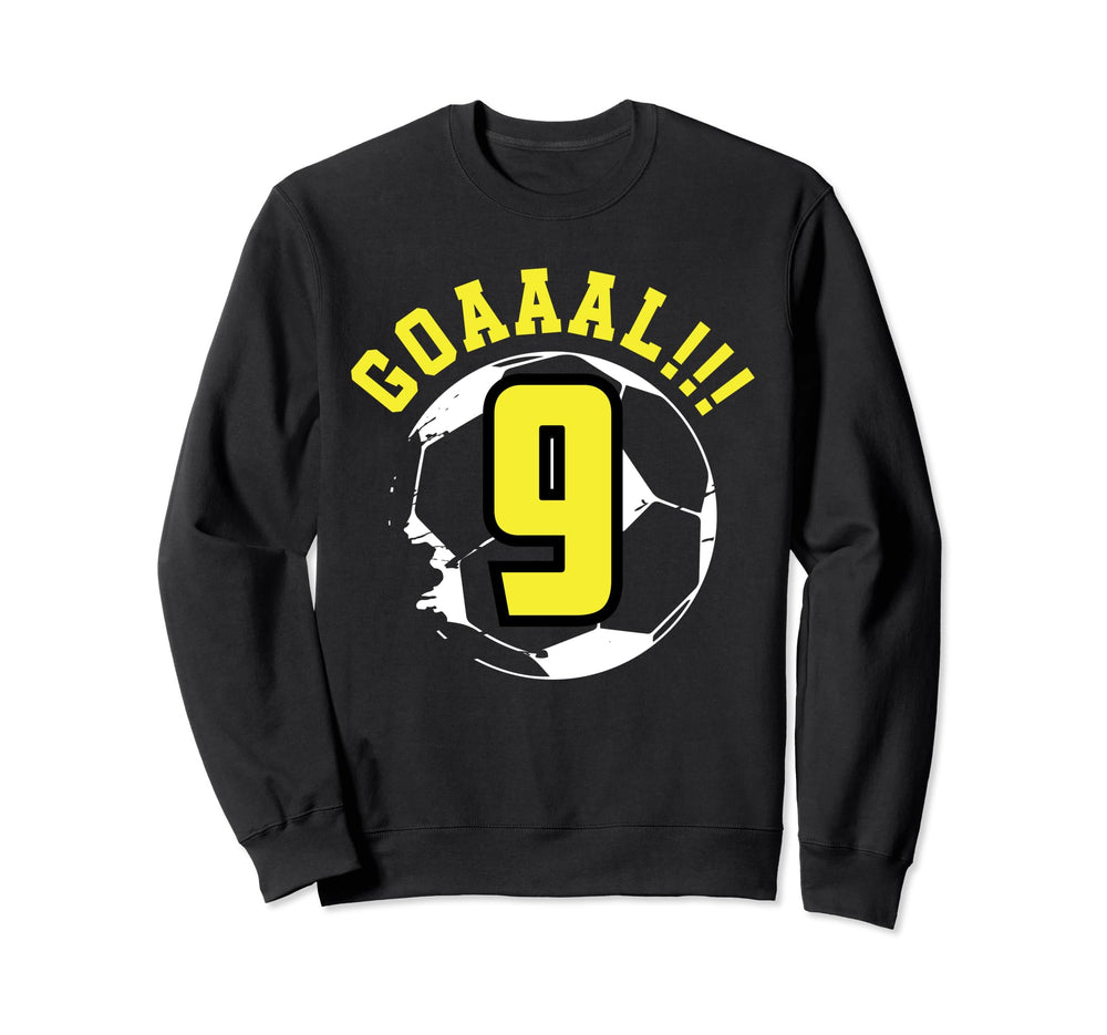 9Th Birthday 9 Years Soccer Sweatshirt - Minimalist Print Men Women