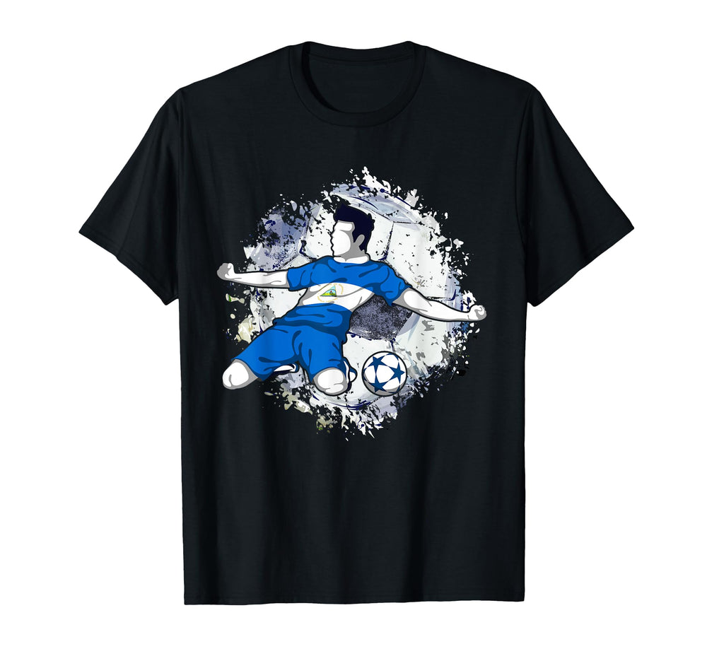 Nicaragua Soccer Nicaraguan National T-Shirt - Minimalist Print Men Women