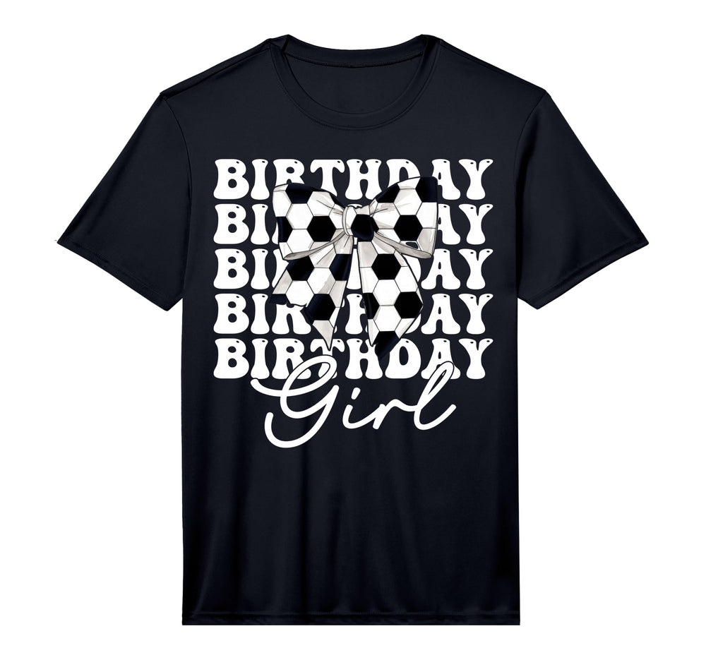 Birthday Soccer Coquette Bow T-Shirt - Aesthetic Graphic for Adults