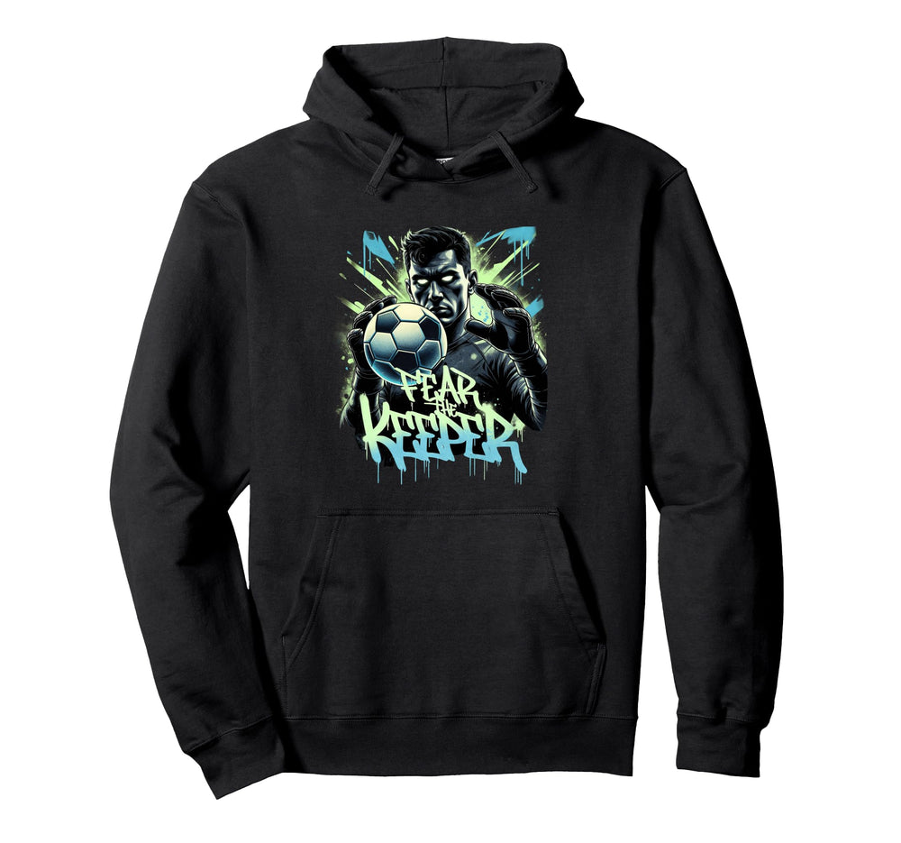 Fear Keeper Graffiti Soccer Goalkeeper Hoodie - Graphic Print for Adults