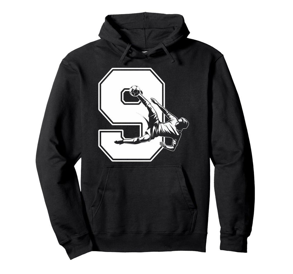 9 Soccer Birthday Gift Soccer Fan Hoodie - Trendy Graphic for Adults