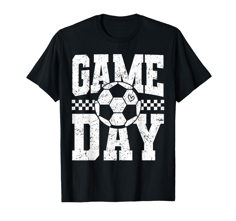 Checkered Game Day Soccer Sport Lover T-Shirt - Graphic Print Unisex