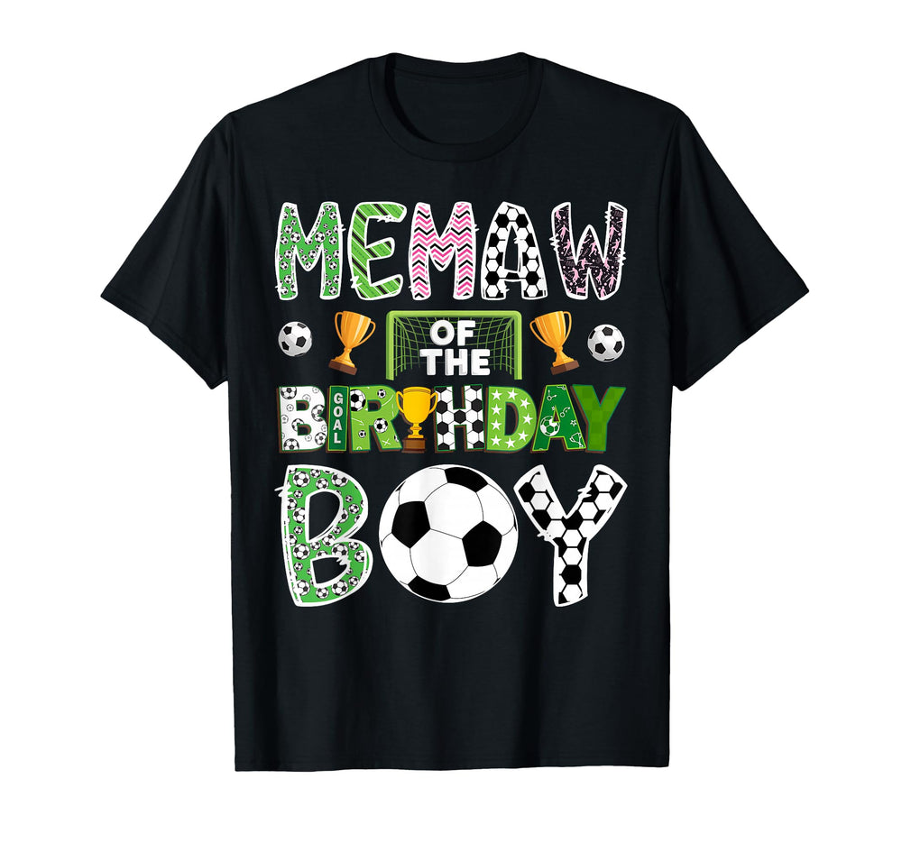 Memaw Birthday Soccer Player Game Day T-Shirt - Custom Art Print for Adults