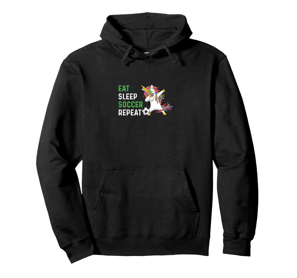 Funny Eat Sleep Soccer Repeat Hoodie - Casual Everyday Wear Unisex