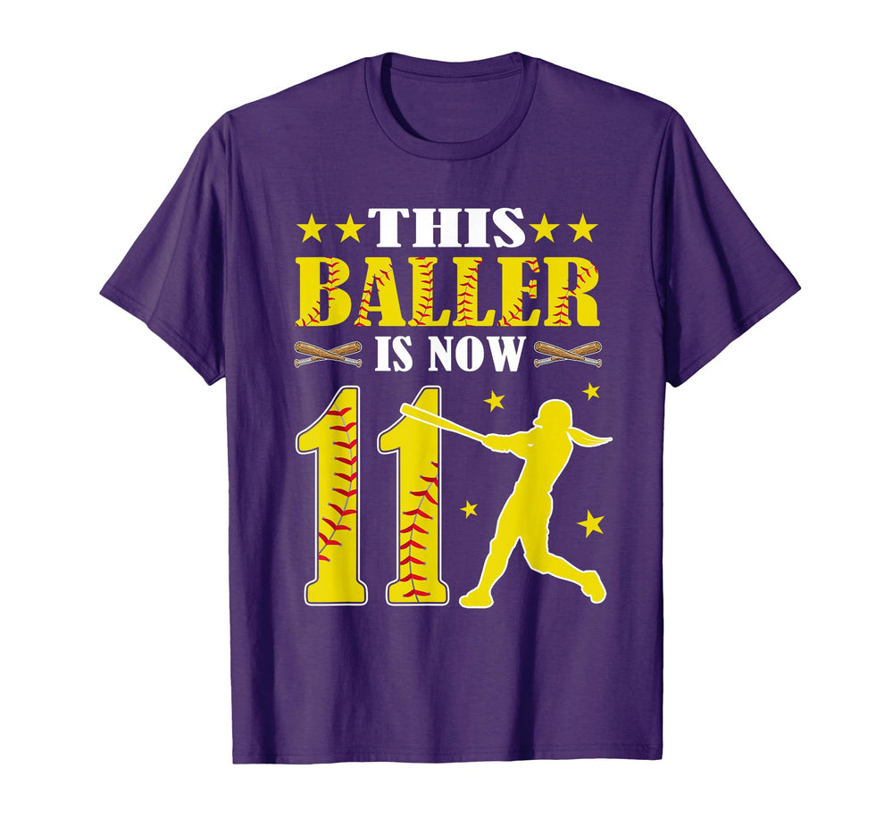 This Baller Is Now 11 Year Old T-Shirt - Casual Everyday Wear Unisex