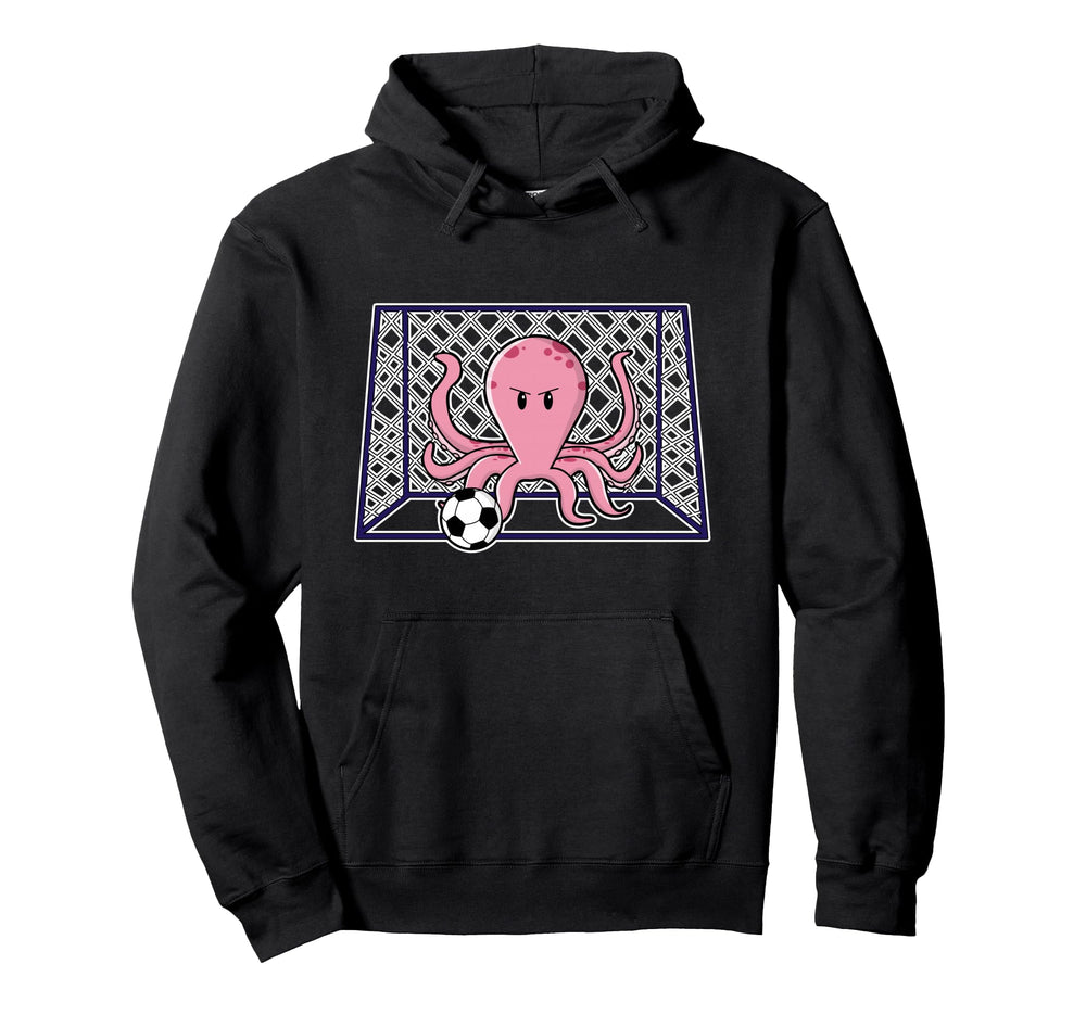 Octopus Goalkeeper Soccer Sports Hoodie - Unique Graphic Men Women