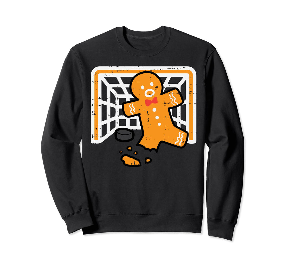 Gingerbread Hockey Goalkeeper Sweatshirt - Casual Everyday Wear Unisex