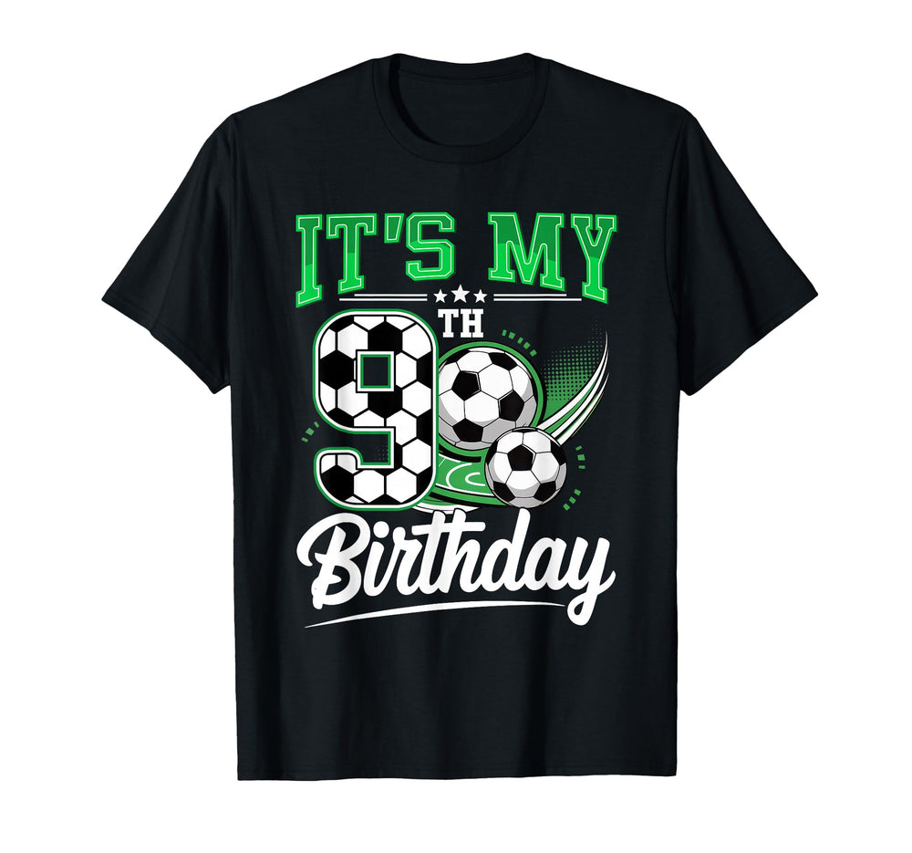 Its My 9Th Birthday Soccer Ball 9 Year T-Shirt - Minimalist Print Unisex