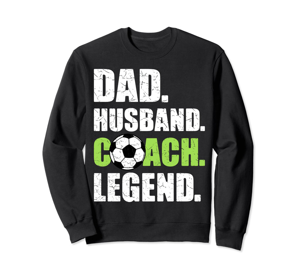 Dad Husband Coach Legend Father Sweatshirt - Minimalist Print for Adults