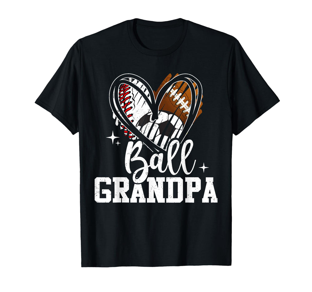 Ball Grandpa Baseball Football Soccer T-Shirt - Custom Art Print Unisex