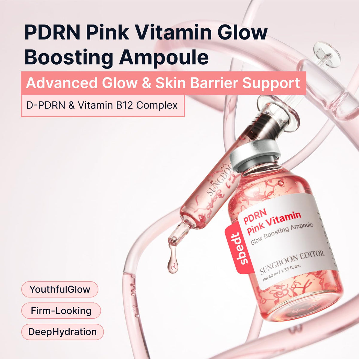 Sungboon Editor PDRN Pink Vitamin Glow Boosting Ampoule - Snipetell