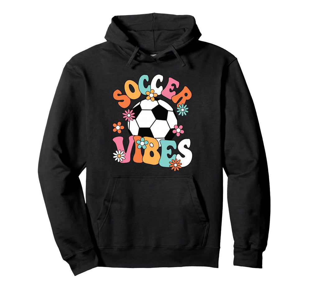 Soccer Vibes Soccer Player Groovy Hoodie - Trendy Graphic Men Women