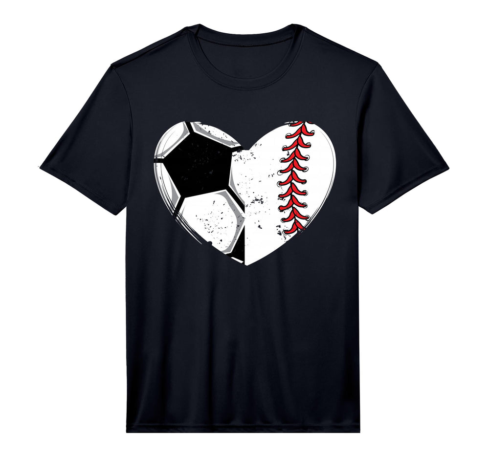 Baseball Lover Heart Soccer Player T-Shirt - Fun Novelty Design Men Women