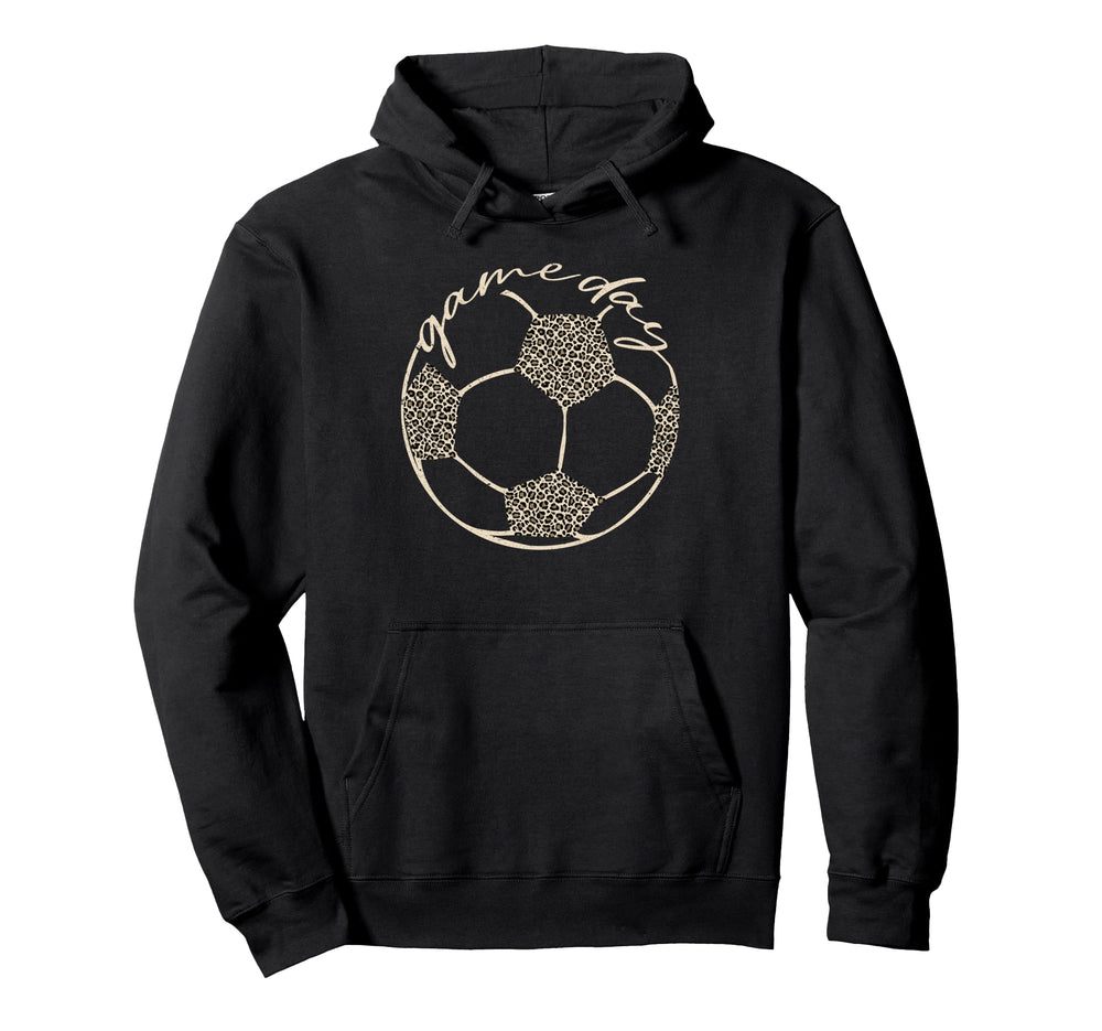 Soccer Game Day Leopard Cheetah Soccer Hoodie - Aesthetic Graphic Unisex