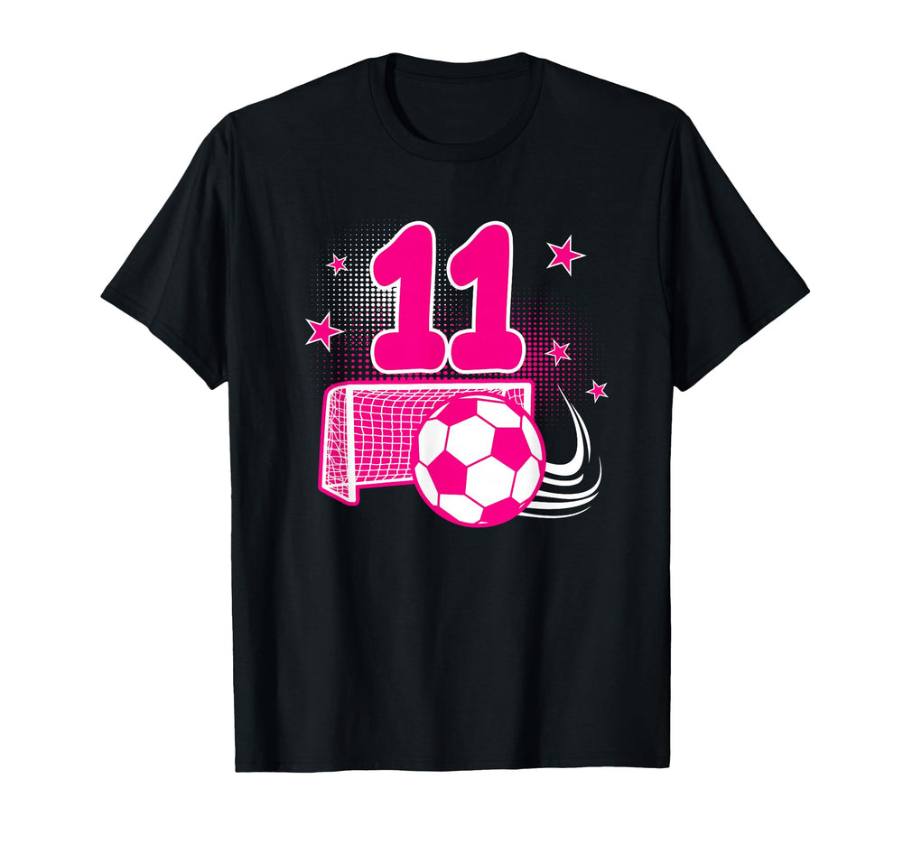 11 Years Old Birthday 11Th Soccer Themed T-Shirt - Graphic Print Men Women