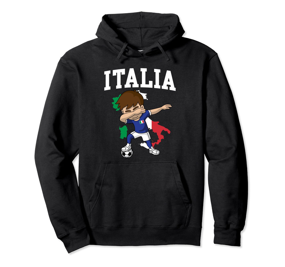 Italia Soccer Italian Italy Flag Map Hoodie - Custom Art Print Men Women