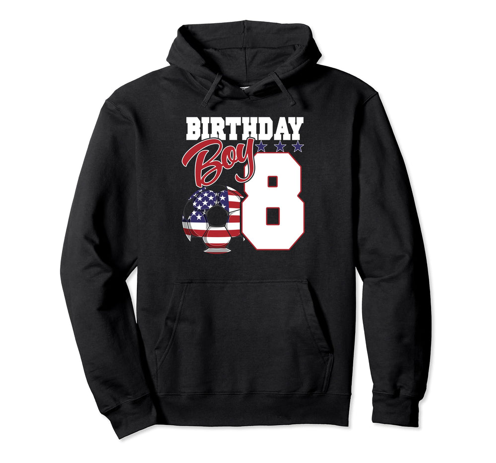 8Th Birthday Party Patriotic American Hoodie - Custom Art Print for Adults