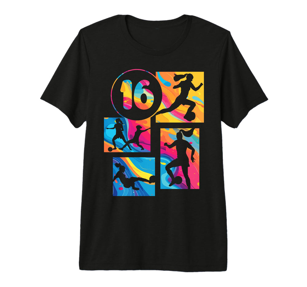 16Th Birthday Soccer Player T-Shirt - Aesthetic Graphic for Adults