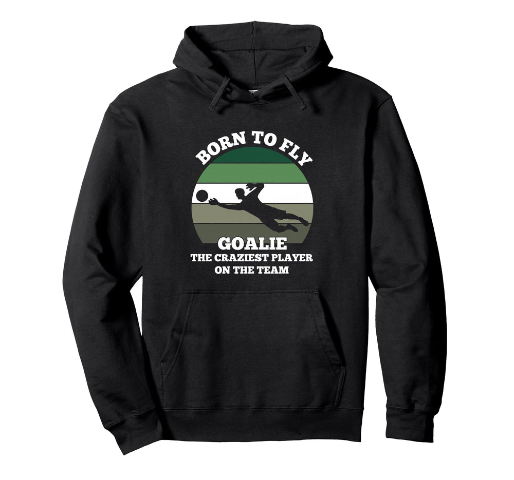 Soccer Player Goalie Fly Hoodie - Custom Art Print for Adults