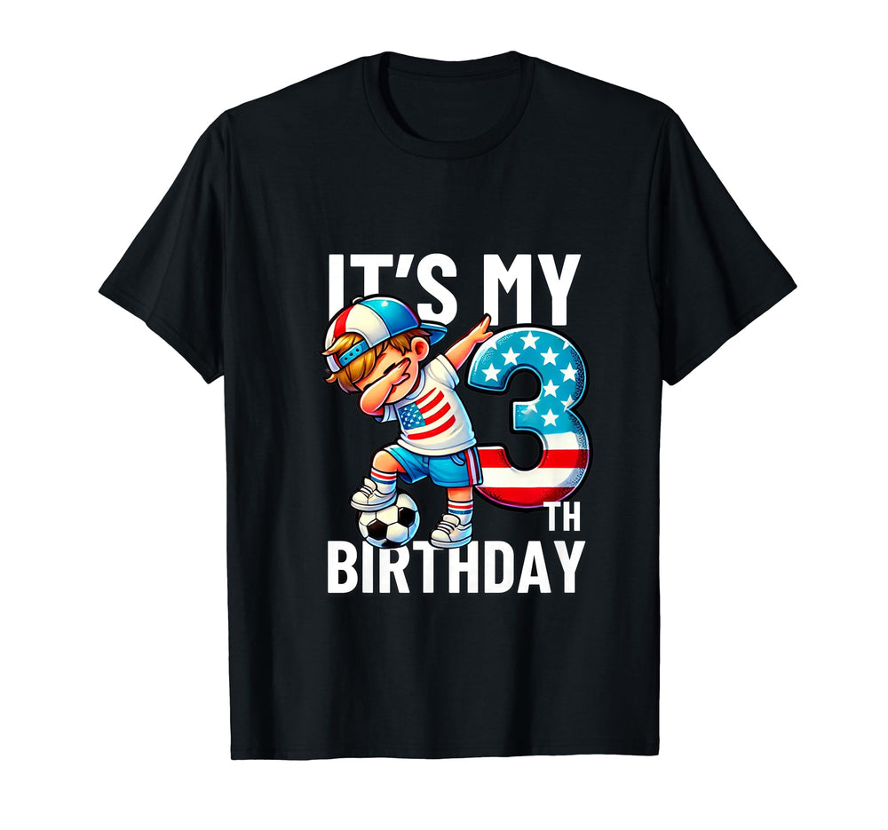 Its My 3 Year Old Birthday Soccer 3Th T-Shirt - Unique Graphic for Adults