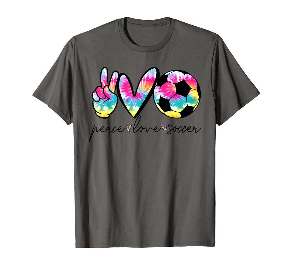 Peace Love Soccer Tie Dye Soccer Lover T-Shirt - Minimalist Print Unisex